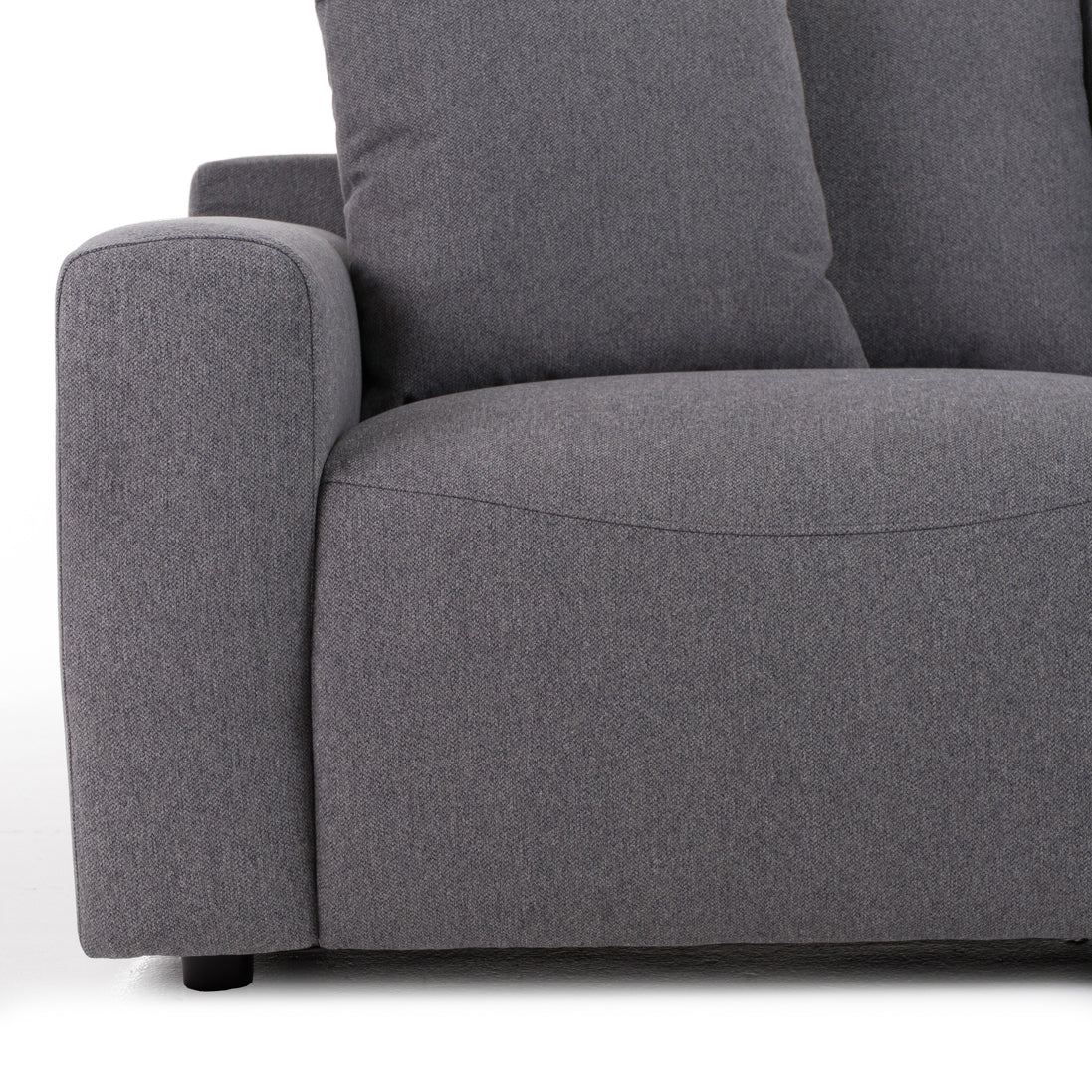 Gloria - Modern Grey Fabric Loveseat