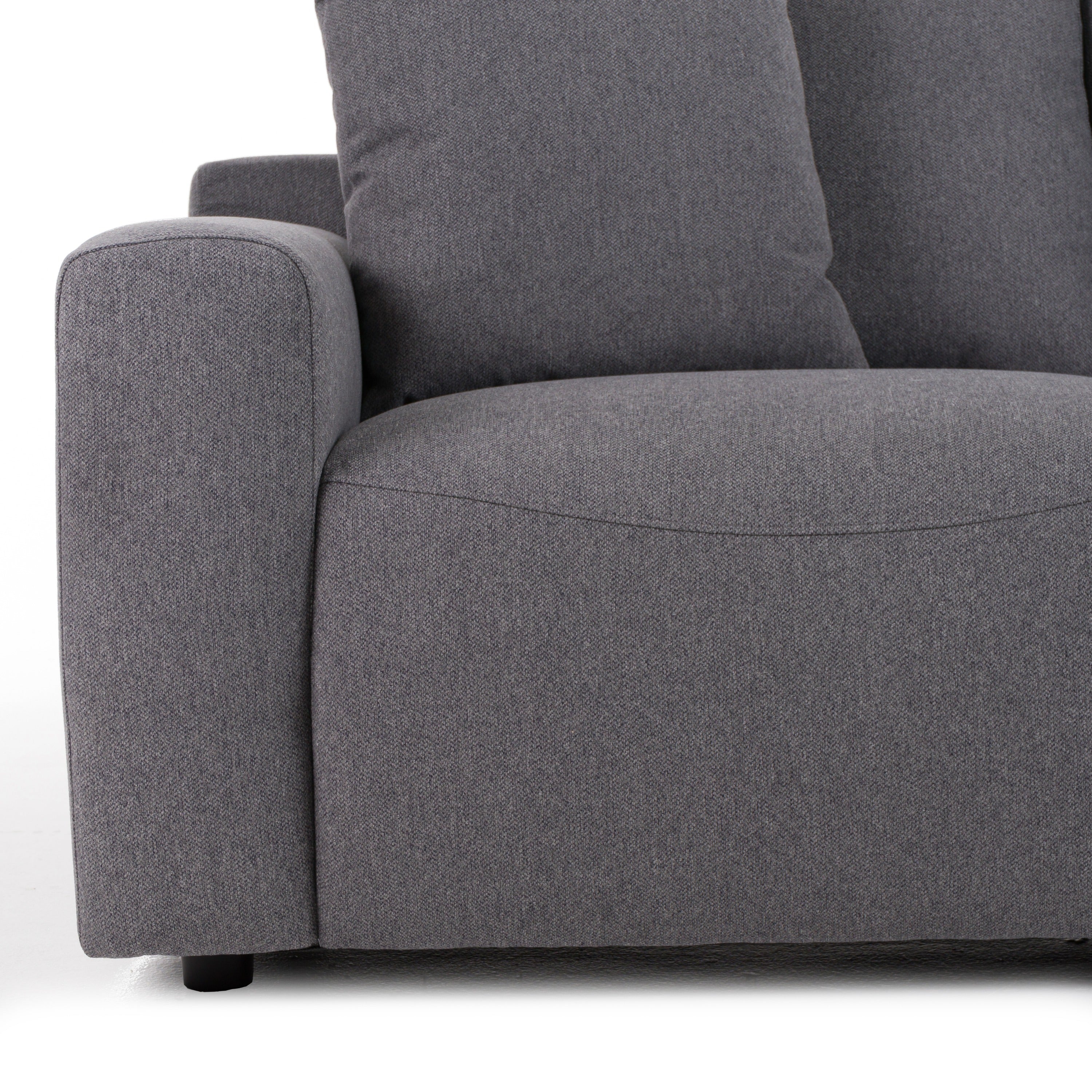 Gloria - Modern Grey Fabric Loveseat