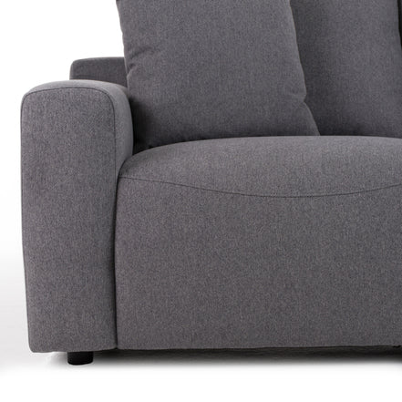 Gloria - Modern Grey Fabric Loveseat