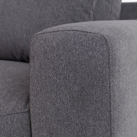 Gloria - Modern Grey Fabric Loveseat - image 2