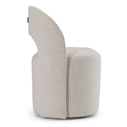 Gordon - Modern Cream Fabric Swivel Dining Chair - image 3