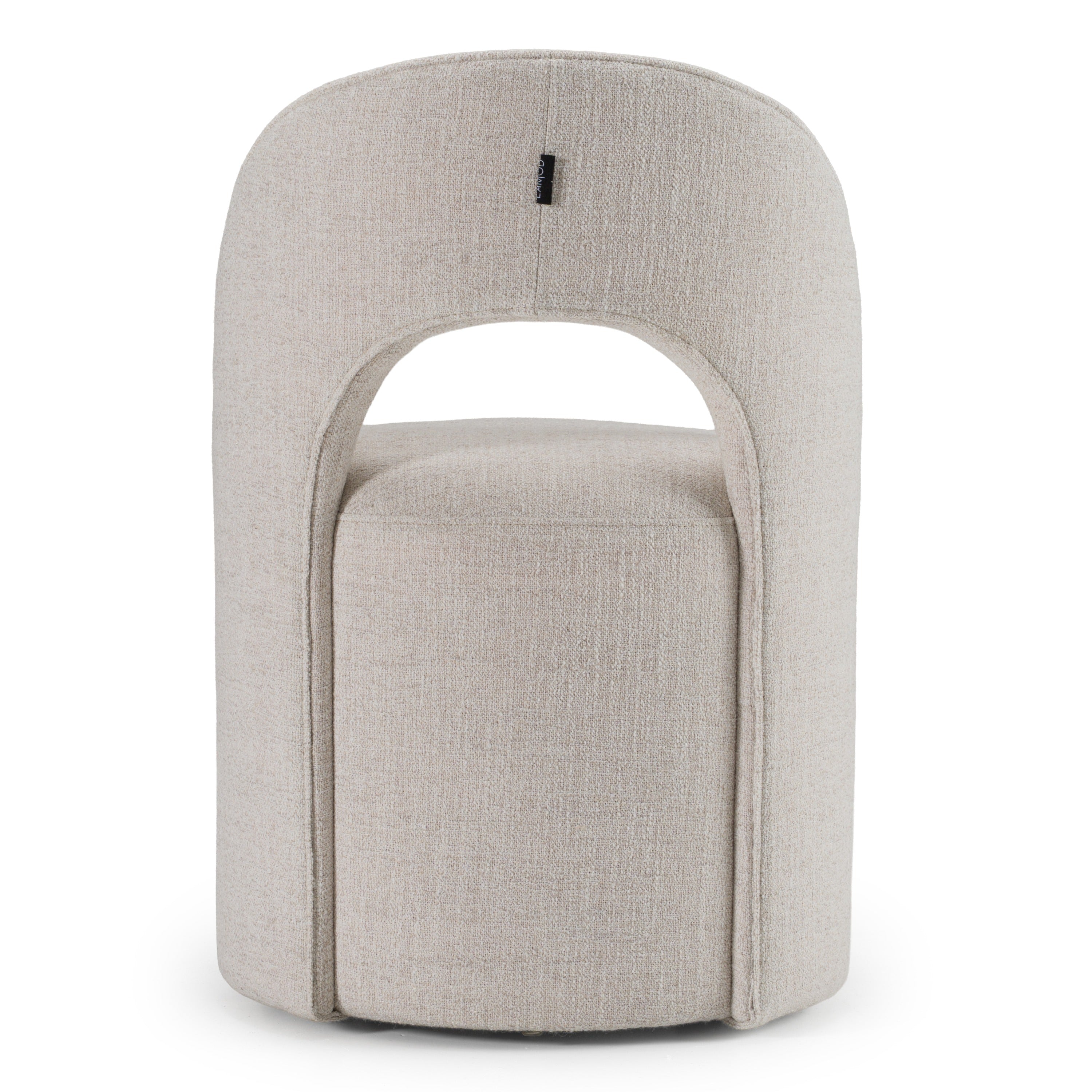Gordon - Modern Cream Fabric Swivel Dining Chair - image 4