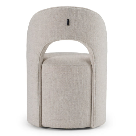 Gordon - Modern Cream Fabric Swivel Dining Chair - image 4