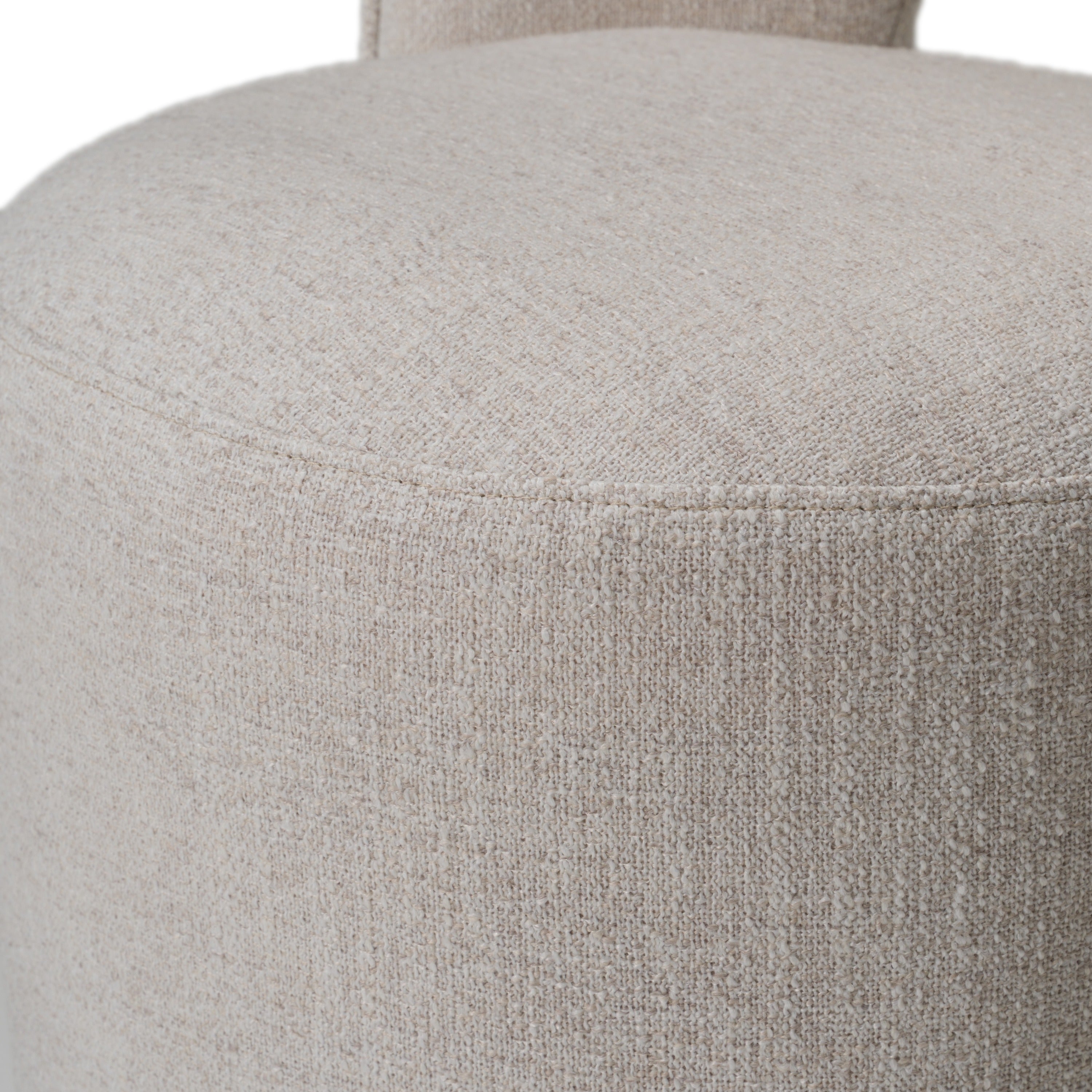 Gordon - Modern Cream Fabric Swivel Dining Chair - image 5