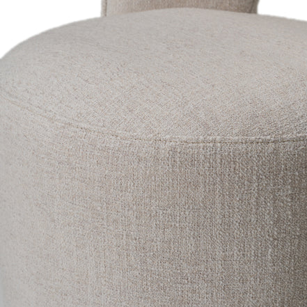Gordon - Modern Cream Fabric Swivel Dining Chair - image 5