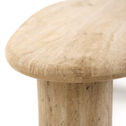 Gracemont - Modern Travertine Marble Freeform Coffee Table - image 4