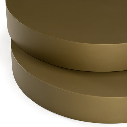 Grayson - Glam Brushed Bronze Metallic Coffee Table - image 2