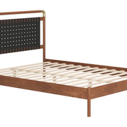 Netz Queen Bed Black & Walnut