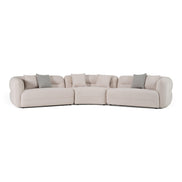 Nomad - Modern Off-White Fabric Curved Sectional Sofa