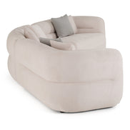 Nomad - Modern Off-White Fabric Curved Sectional Sofa - image 3