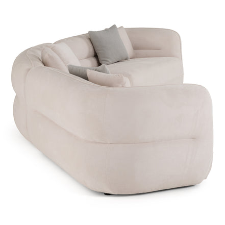 Nomad - Modern Off-White Fabric Curved Sectional Sofa - image 3
