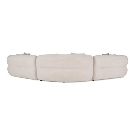 Nomad - Modern Off-White Fabric Curved Sectional Sofa - image 4