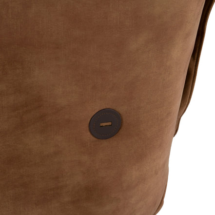Hagen - Modern Camel Velvet + Chrome Swivel Accent Chair - image 5