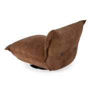 Hagen - Modern Camel Velvet + Chrome Swivel Accent Chair - image 3