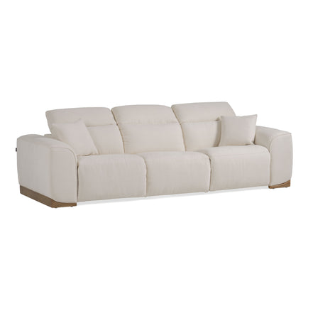Hagerty - Modern Off-White Fabric Sofa With 2 Power Recliners - image 2
