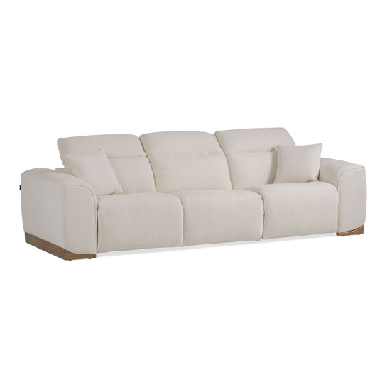 Hagerty - Modern Off-White Fabric Sofa With 2 Power Recliners - image 2