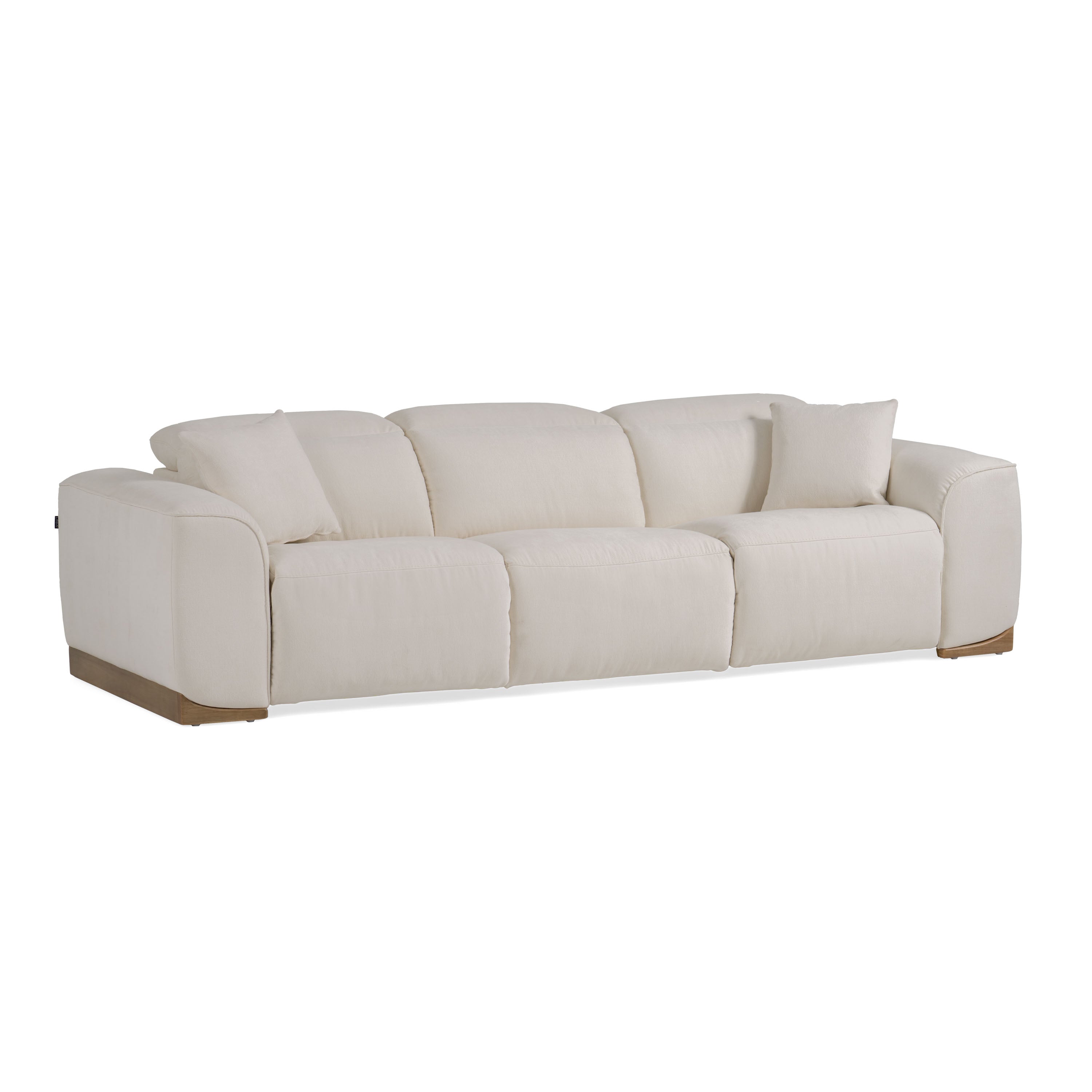 Hagerty - Modern Off-White Fabric Sofa With 2 Power Recliners - image 3