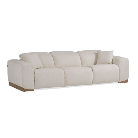 Hagerty - Modern Off-White Fabric Sofa With 2 Power Recliners - image 3