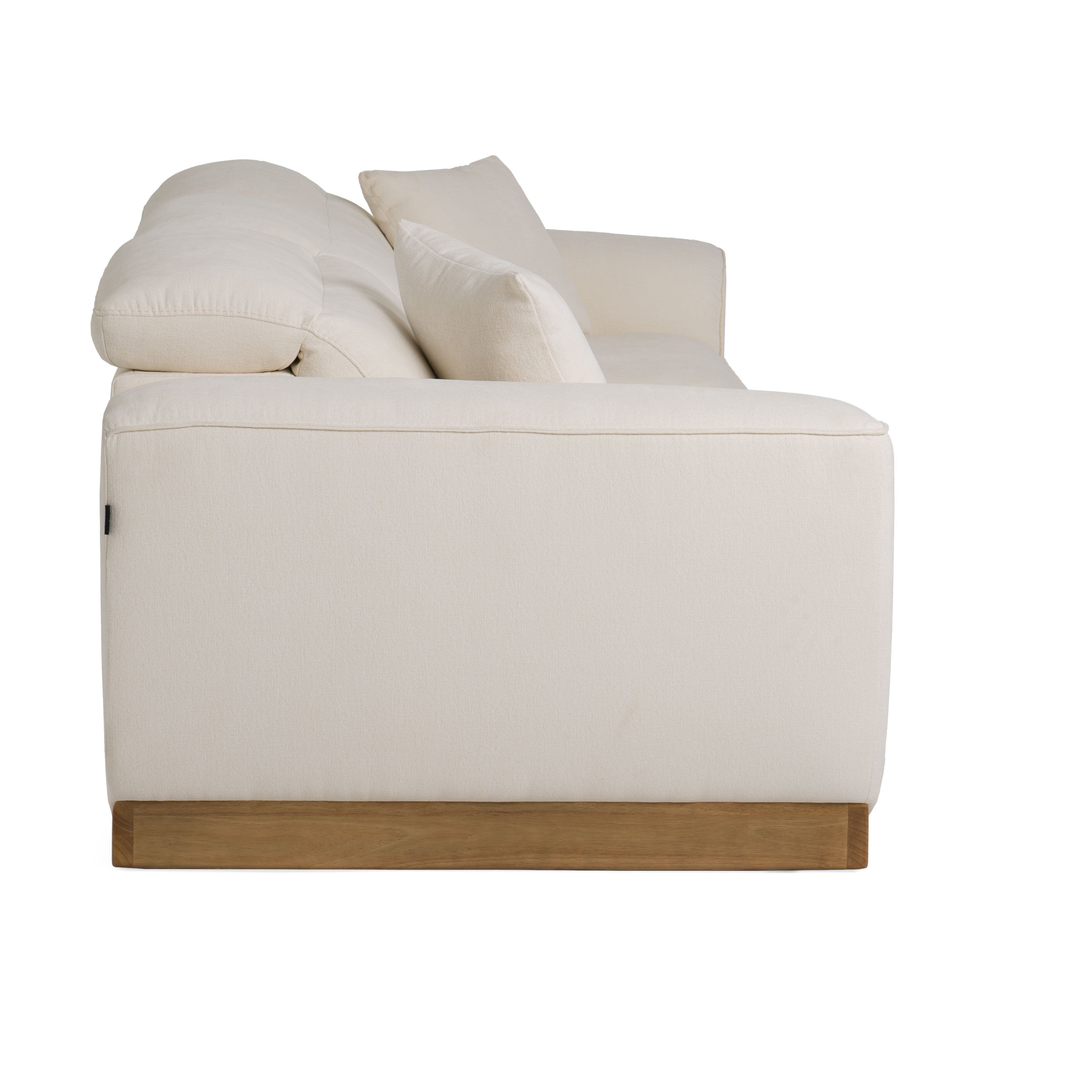Hagerty - Modern Off-White Fabric Sofa With 2 Power Recliners - image 4