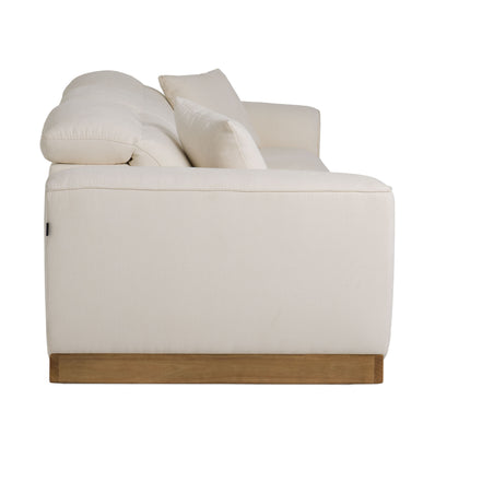 Hagerty - Modern Off-White Fabric Sofa With 2 Power Recliners - image 4