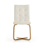 Haslet - Modern White & Rosegold Dining Chair (Set of 2) - image 2
