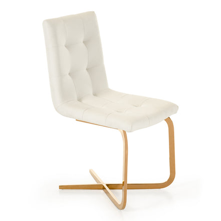 Haslet - Modern White & Rosegold Dining Chair (Set of 2) - image 5