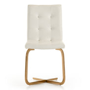 Haslet - Modern White & Rosegold Dining Chair (Set of 2) - image 4