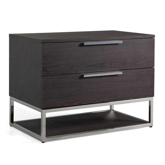 Helenora - Modern Grey Elm Nightstand - image 2