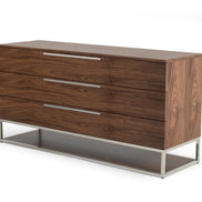 Heloise - Contemporary Walnut & Stainless Steel Dresser - image 4