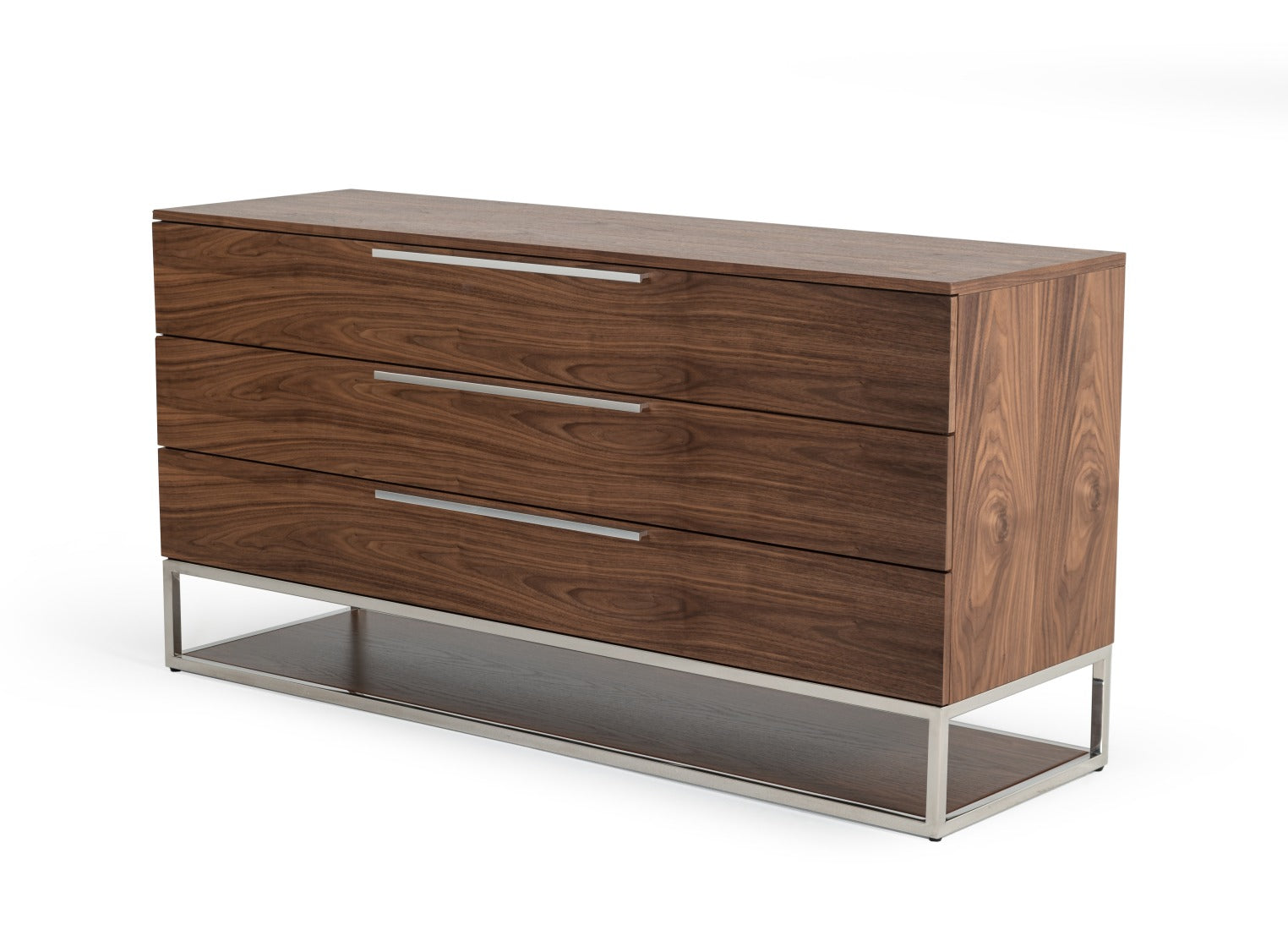 Heloise - Contemporary Walnut & Stainless Steel Dresser - image 4