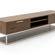 Heloise - Modern Walnut and Stainless Steel TV Stand - image 2