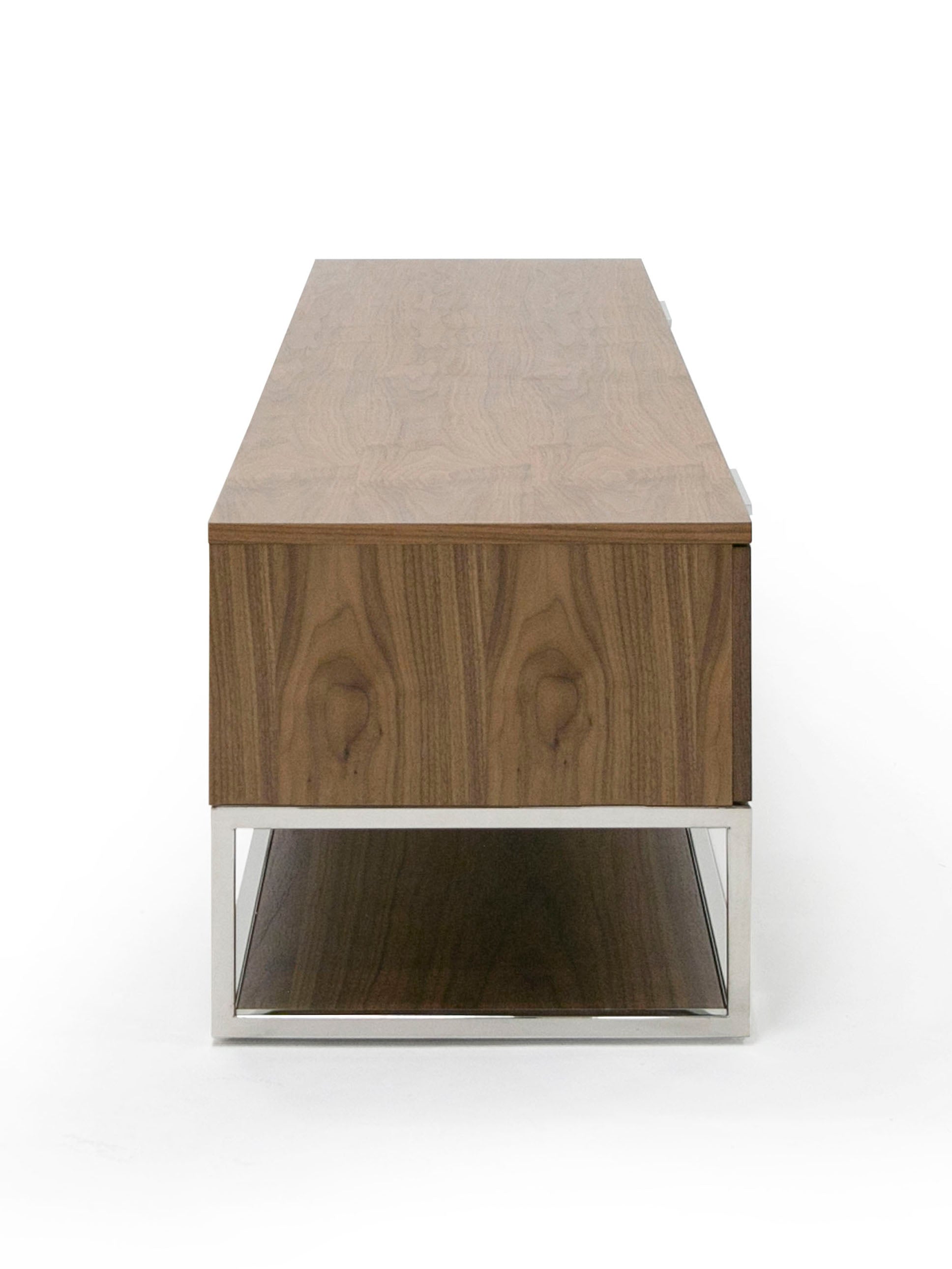 Heloise - Modern Walnut and Stainless Steel TV Stand - image 3