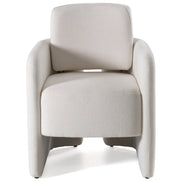Hermosa - Modern White Fabric Dining Chair - image 2