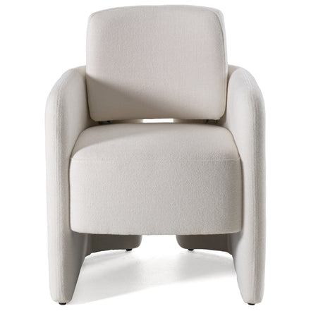 Hermosa - Modern White Fabric Dining Chair - image 2