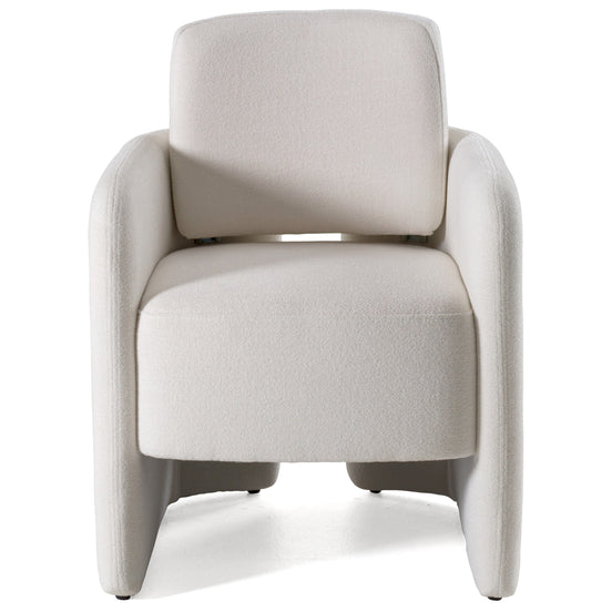 Hermosa - Modern White Fabric Dining Chair - image 2