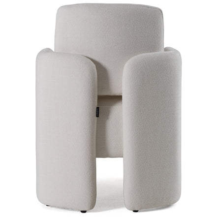 Hermosa - Modern White Fabric Dining Chair - image 4