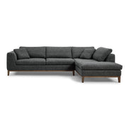 Hickman - Modern Dark Grey Fabric Right Facing Sectional Sofa - image 4