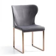 Chadwick Modern Grey Velvet & Rosegold Dining Chair - image 5