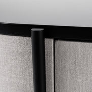 Hobart - Modern Beige Fabric & Black Metal Buffet - image 5
