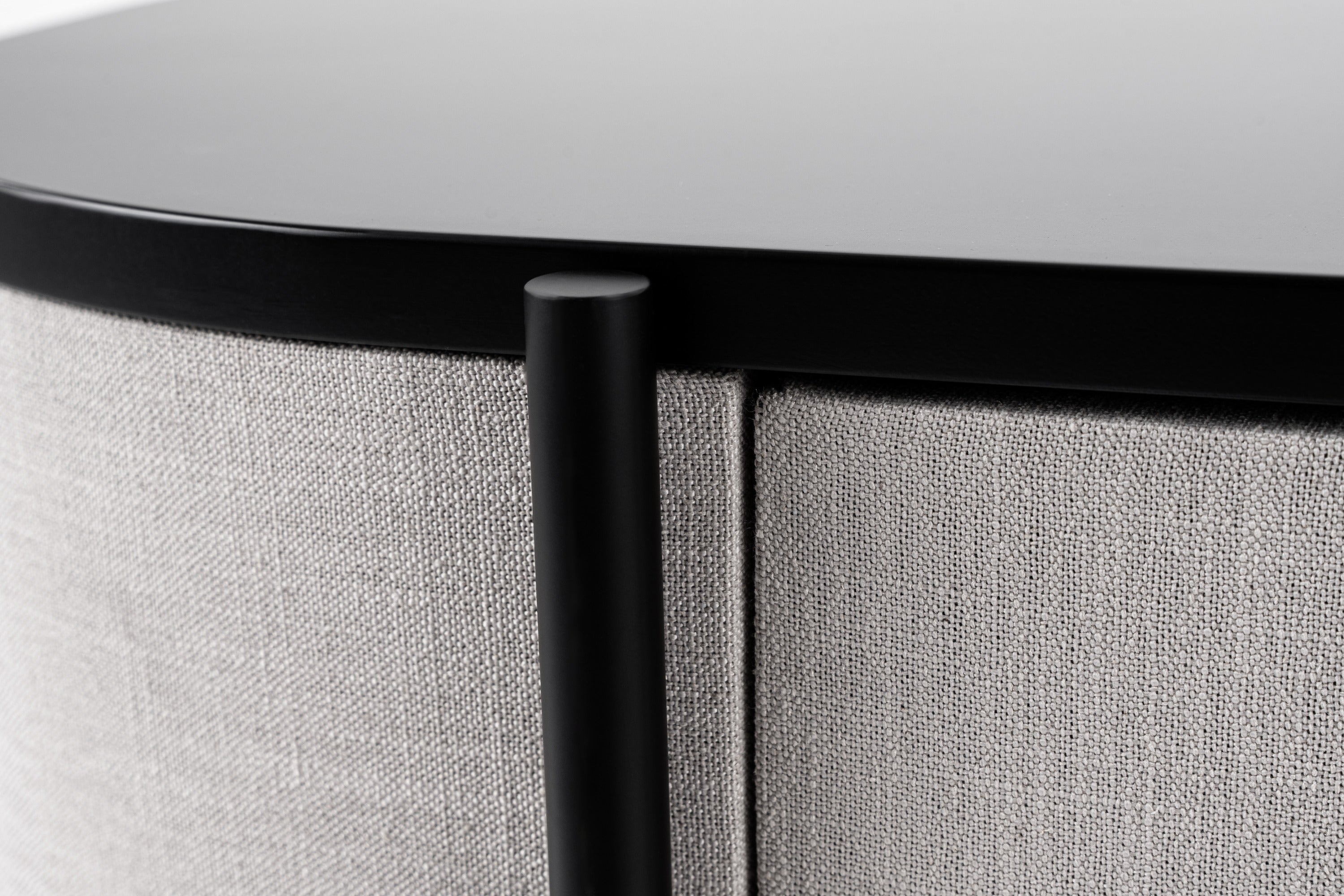 Hobart - Modern Beige Fabric & Black Metal Buffet - image 5
