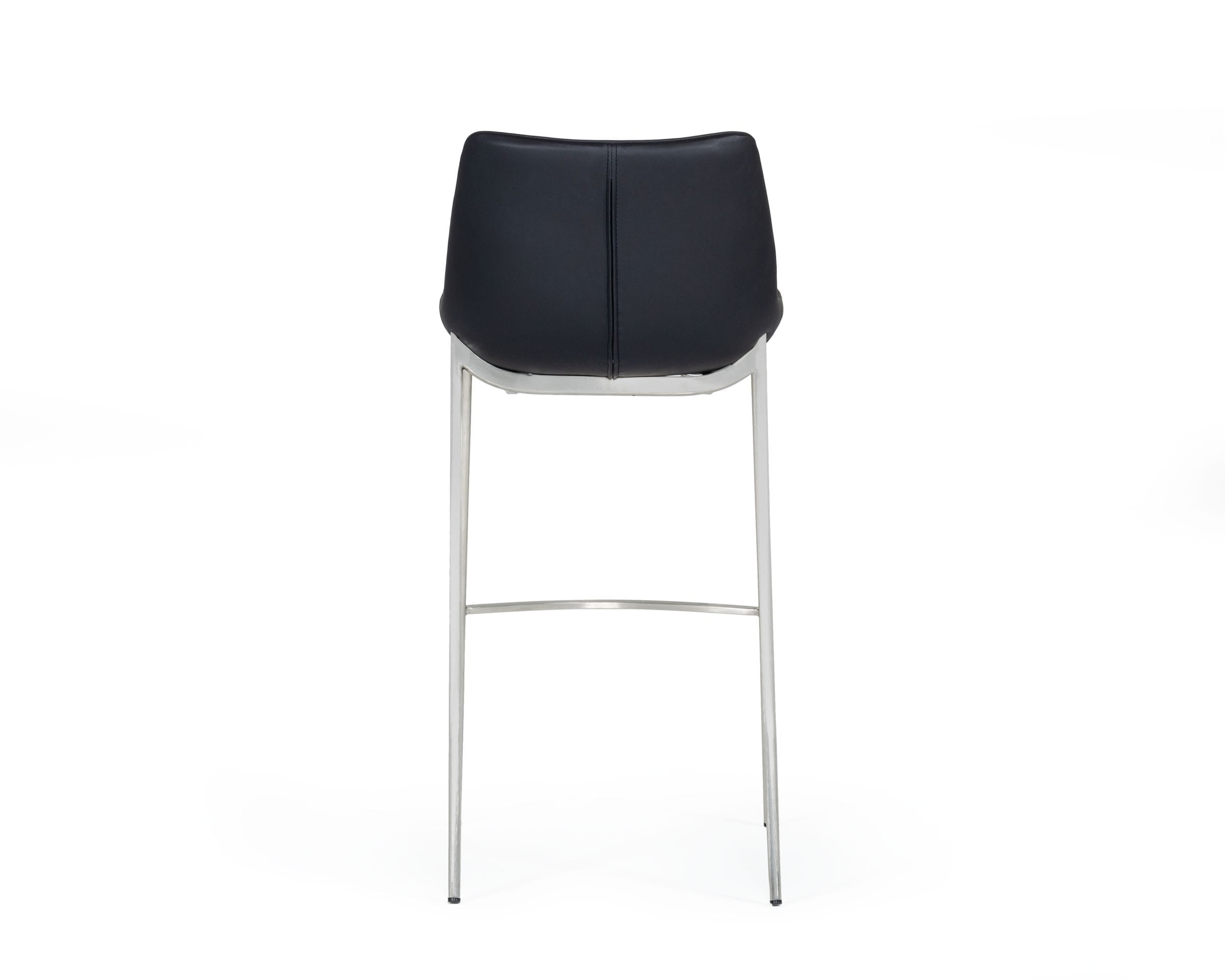 Hooper - Modern Black Eco-Leather Bar Stool (Set of 2) - image 3