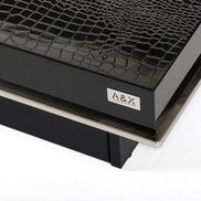 Horizon - Modern Black Crocodile Coffee Table w/ Pull Out Squares - image 3