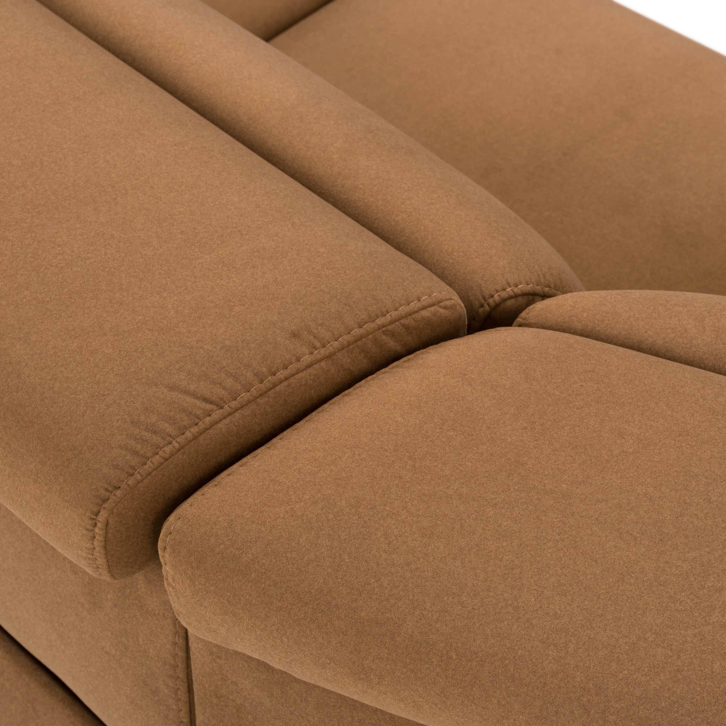 Horton - Modern Brown Fabric Sectional Sofa w/ 3 Recliners - image 5