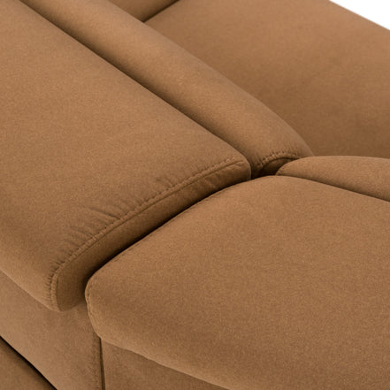 Horton - Modern Brown Fabric Sectional Sofa w/ 3 Recliners - image 5