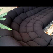 Yolonda - Black Fabric Sectional Sofa