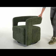 Ryan - Modern Olive Green Fabric Swivel Accent Chair - image 5