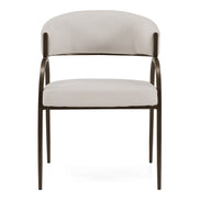 Hudson - Modern Off-White Fabric + Bronze Dining Chair - image 3