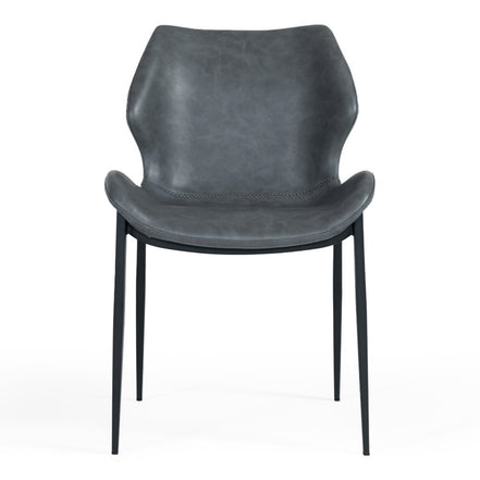Instone - Industrial Dark Grey Eco-Leather Dining Chair (Set of 2) - image 5