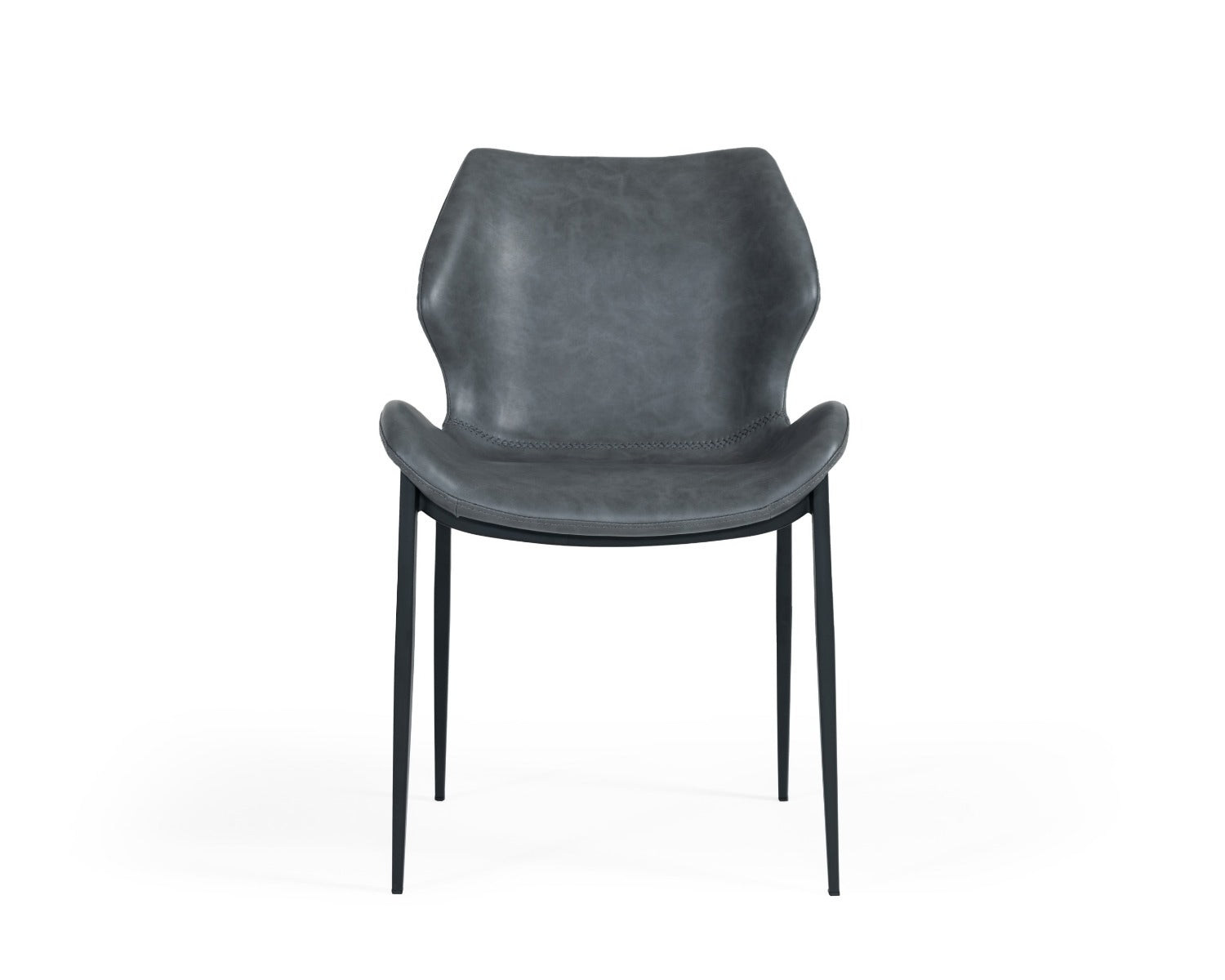Instone - Industrial Dark Grey Eco-Leather Dining Chair (Set of 2) - image 2