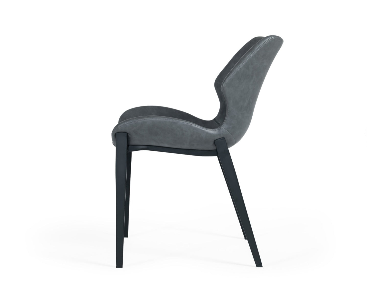 Instone - Industrial Dark Grey Eco-Leather Dining Chair (Set of 2) - image 3